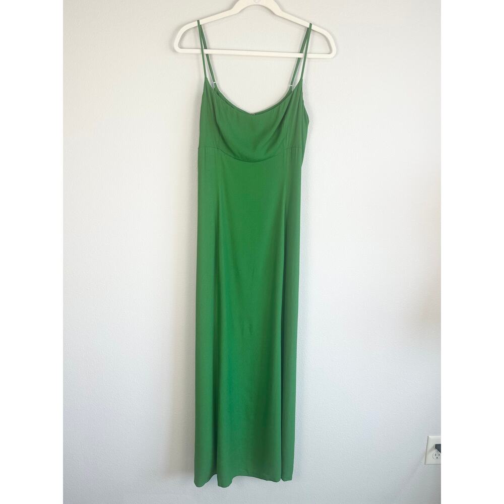 Reformation Liya Midi Slip Dress Kelly Green Size 12 NWT Party Vacation Resort - Picture 3 of 7